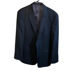 Pronto Uomo Men's Suit Jacket Black 100% Wool Size 44L